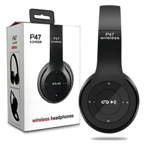 Audífonos Inalámbricos P47 Bluetooth 5.0 con Reducción de Ruido – Hasta 6 Horas de Uso – Negro