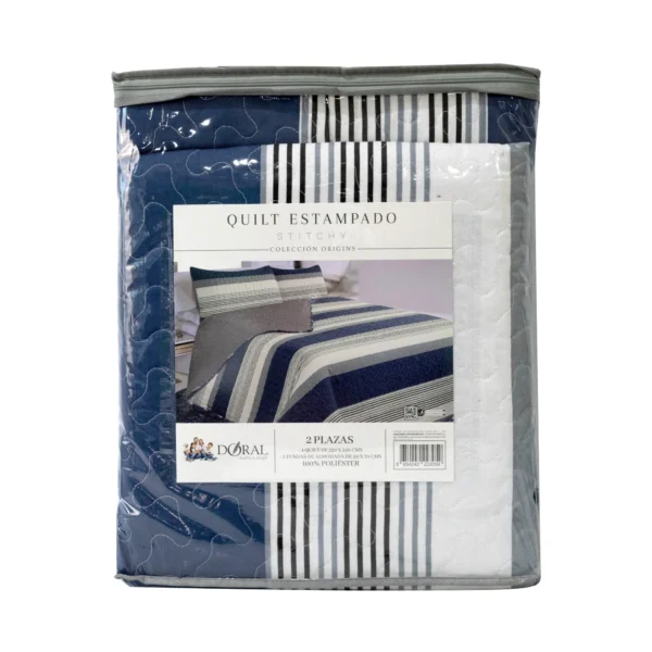 Cubrecama Quilt King Bordado Stitchy 250×240 cm – Marca Doral 001 - Imagen 2