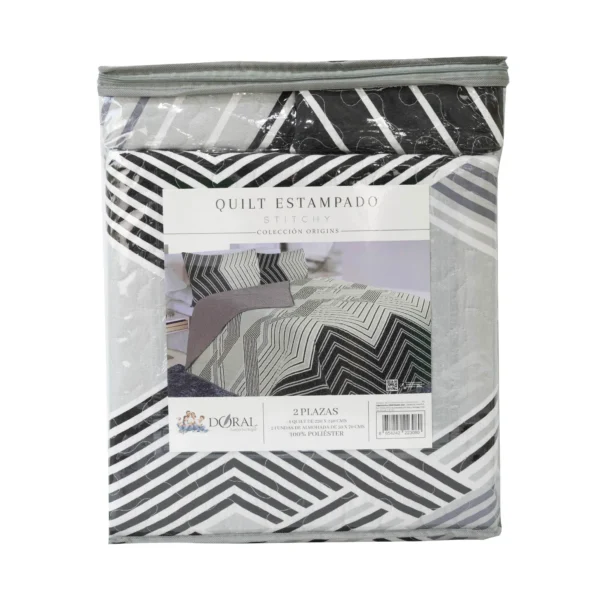 Cubrecama Quilt King Bordado Stitchy 250×240 cm – Marca Doral 007 - Imagen 2