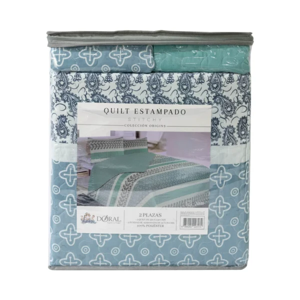 Cubrecama Quilt King Bordado Stitchy 250×240 cm – Marca Doral 008 - Imagen 2