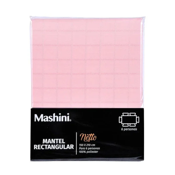 Mantel Rectangular Liso Netto 150×210 cm – Mashini Coral - Imagen 2