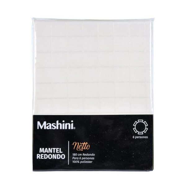Mantel Redondo Liso Netto 180 cm – Mashini Beige - Imagen 2