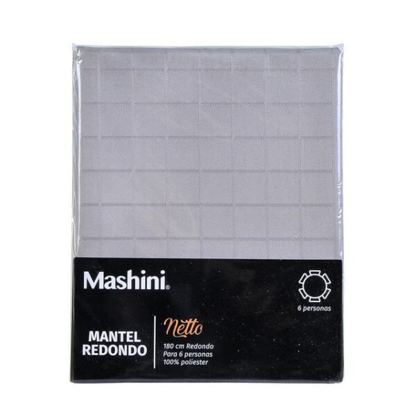 Mantel Redondo Liso Netto 180 cm – Mashini Gris - Imagen 2