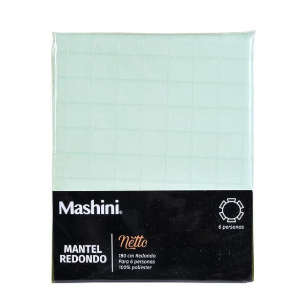 Mantel Redondo Liso Netto 180 cm – Mashini Verde - Imagen 2