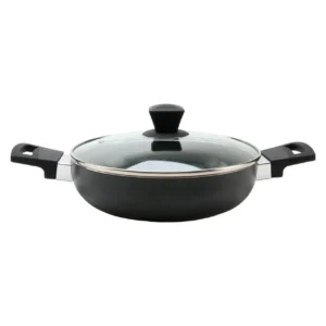 Arrocera LOMBARDI DORAL con Tapa de Vidrio 26 CMS Negra