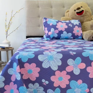 Cubrecama Infantil Plaza y Media Doral Kids 170×240 cm + Funda 50×70 cm – Flor