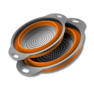 Juego de cestas de drenaje plegables - naranjo