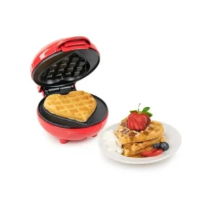 Mini Waflera Eléctrica en Forma de Corazón