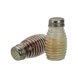 Set de 2 Saleros y Pimenteros de Vidrio Vintage 75 ml – Diseño Transparente Clásico
