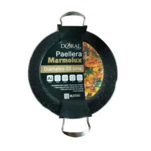 Paellera Doral Marmolux 33 cm – Antiadherente efecto mármol, resistente y duradera