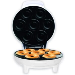 Donut Maker Eléctrico Antiadherente – Prepara 7 Donas en Minutos