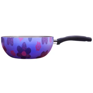 Wok Happy Colors 22 cm con Fondo Titanio – 1 Pieza de Aluminio Antiadherente Doral