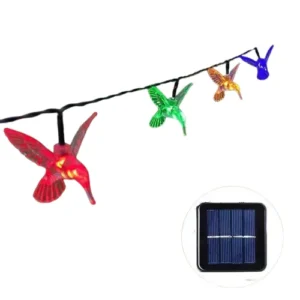 Cadena LED Solar con Colibríes – Luces Decorativas para Jardín, Terraza y Exteriores - Luz cálida