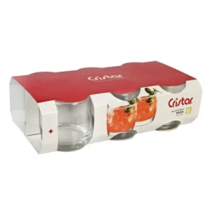 Set de 6 Vasos Bajos London rocks Cristar 347 ml