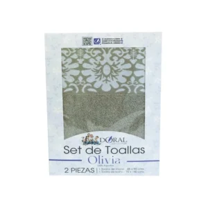Juego de Toallas 2 Piezas Olivia Doral - Grafito