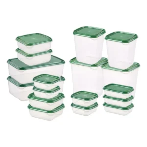 Juego De 17 Recipientes Herméticos De Almacenamiento - Verde
