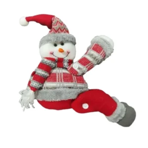 Abrazaderas Navideñas para Cortinas con Muñeco de Nieve