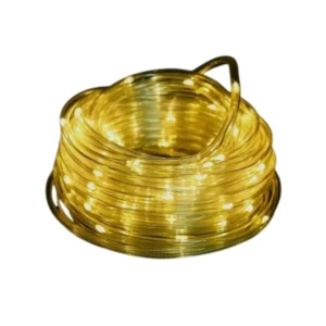Lámpara Solar de Tubo de Cobre – 10 Metros, 5 mm, Cadena de 100 Luces LED para Exterior – Luz cálida