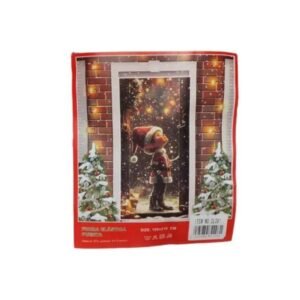 Funda Navideña para Puerta 100×210 cm – Decoración de Navidad, Cubierta Festiva Reutilizable para Entradas, Salas y Oficinas