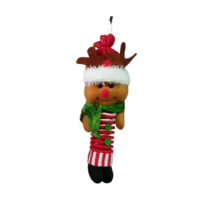 Colgante de Muñeco Navideño con Resortera – 18 × 8 cm