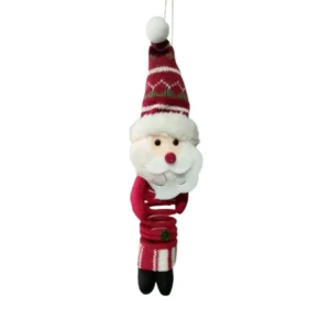 Colgante de Muñeco Navideño con Resortera – 18 × 8 cm