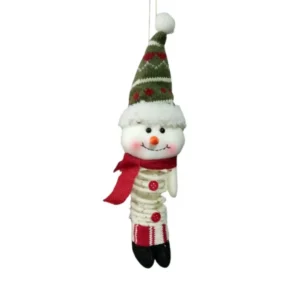 Colgante de Muñeco Navideño con Resortera – 18 × 8 cm