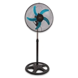 Ventilador de Pedestal Doral 18" con Giro 360° y 5 Aspas de Aluminio – 60W