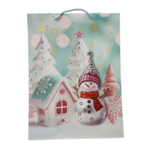 Bolsa de Navidad 3D 30×12×40 cm – Diseño Festivo con Relieve
