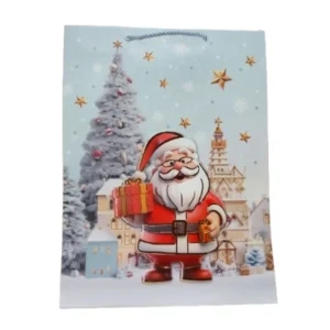Bolsa de Navidad 3D 30×12×40 cm – Diseño Festivo con Relieve