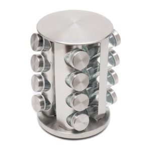 Especiero Giratorio de 16 Frascos – Organizador Compacto y Práctico para Cocina