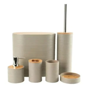 Set de Baño de Bambú Anais – Gris