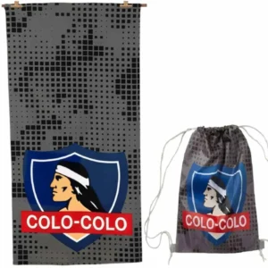 Toalla de Playa Colo-Colo de Microfibra 70x140 cm con Bolso
