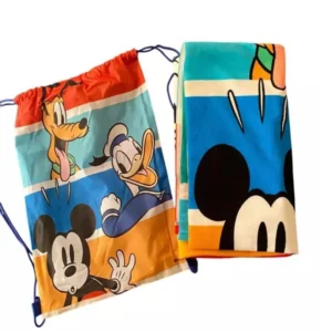 Toalla de Playa Mickey Mouse Disney 70x140 cm con Bolso