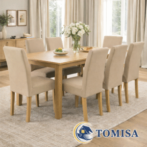 Set de 6 Fundas Elásticas para Silla Tomisa ajustables - Beige