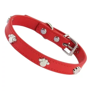 Collar para Perro de 40 cm Ajustable y Resistente - Rojo