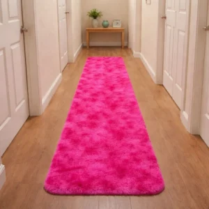 Alfombra de Pasillo Tomisa Extra Suave 60 x 200 cm Antideslizante y Lavable - Fucsia