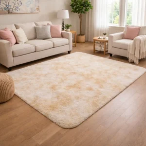 Alfombra Tomisa Extra Suave 150 x 200 cm Antideslizante y Lavable - Beige