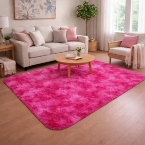 Alfombra Tomisa 140 x 180 cm | Alfombra Decorativa Moderna para Living y Dormitorio - Fucsia