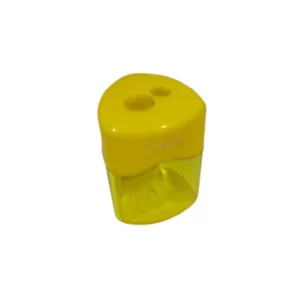 Sacapuntas Skole de 2 Entradas Fina y Jumbo con Cuchillas de Acero - Amarillo