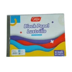 Block Papel Lustre Skole 10 Hojas 215x300 mm