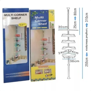 Esquinero Organizador de Baño Altura Regulable