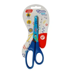 Tijera Skole de Acero Inoxidable Punta Roma 5” - Azul