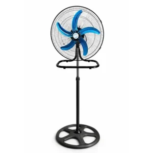 Ventilador 3 en 1 de 5 Aspas 60W | Sobremesa, Suelo y Pared | Oscilante 180° | Altura Ajustable