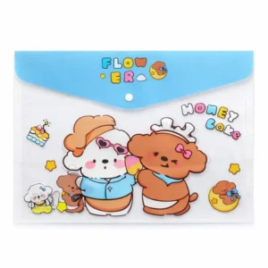 Carpeta Sobre de Plástico con Botón | Bolsa Transparente con Diseño 35 x 25 cm