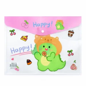 Carpeta Sobre de Plástico con Botón | Bolsa Transparente con Diseño 35 x 25 cm