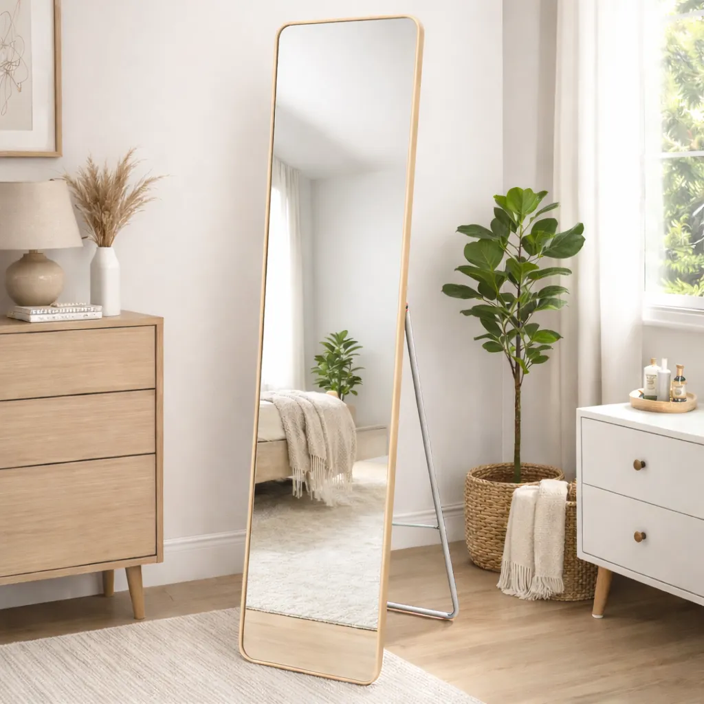 Espejo Rectangular con Pedestal 150 x 40 cm