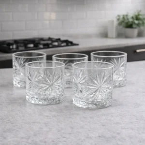 Set de 6 Vasos de Vidrio 285 ml | Vasos Resistentes para Agua, Jugos y Bebidas Frías