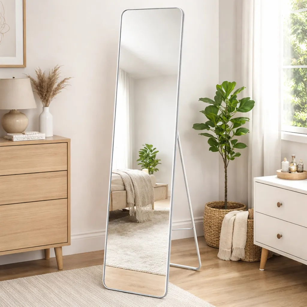 Espejo Rectangular con Pedestal 155 x 45 cm