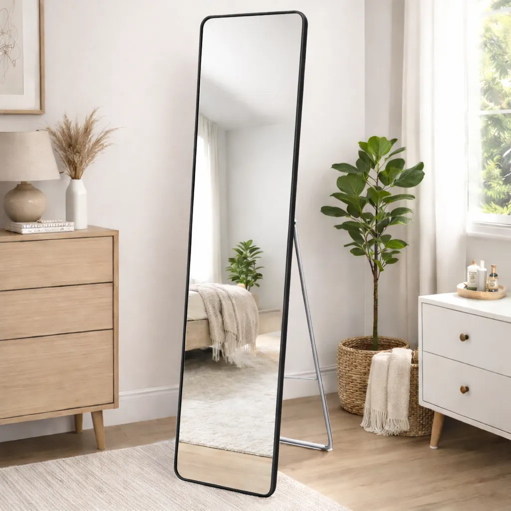 Espejo Rectangular con Pedestal 155 x 45 cm